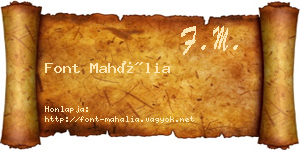Font Mahália névjegykártya